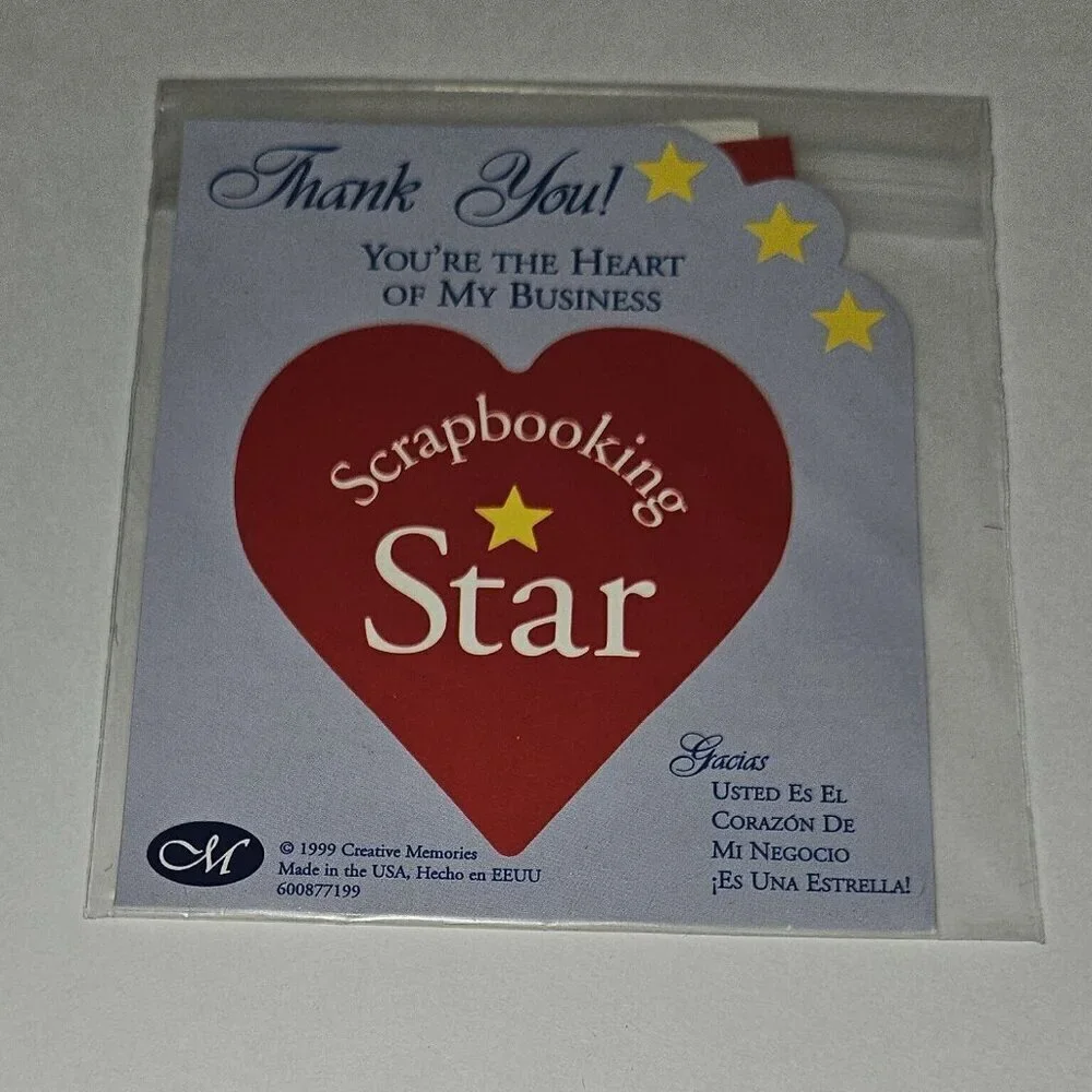 VTG Creative Memories Hostess Gift Scrapbooking Stickers Die Cut 1999 NEVER USED